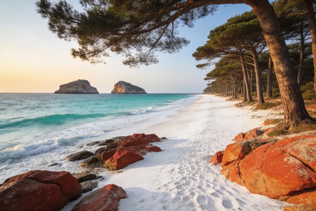 La playa de Palombaggia